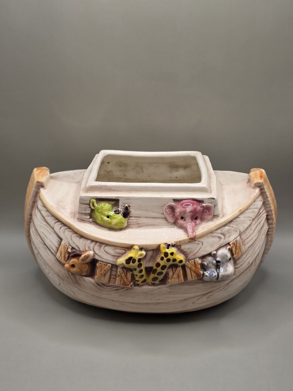 Vintage Treasure Craft Noahs Ark Cookie Jar BASE ONLY Replacement Ceramic 1970s
